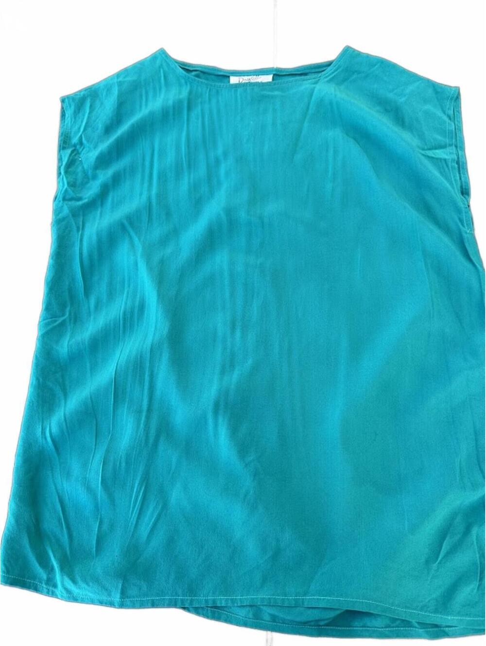 Dowell Italy Silk Shell Top Teal Green - Picture 3 of 5